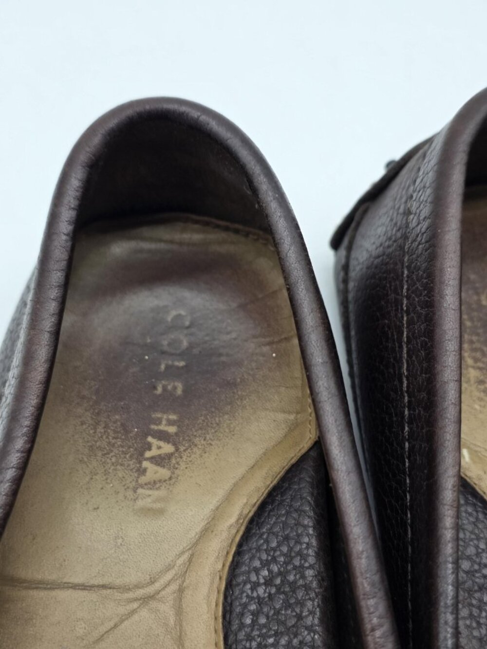 Cole Haan Shoes Mens Size 9.5 Brown Leather Bit Driving Casual Damaged Loafers - Picture 4 of 13